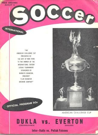 Poster - partidas da International Challenge Cup Soccer League de 1961